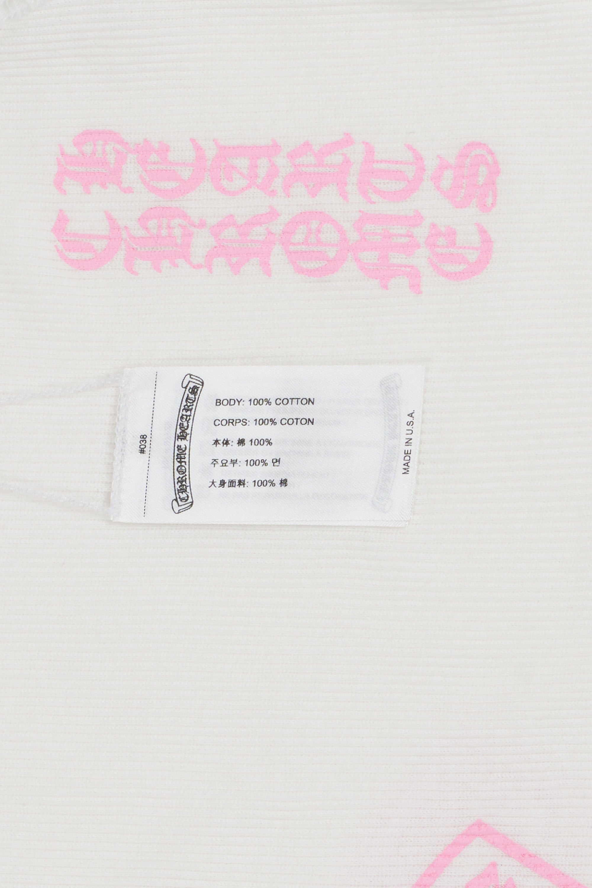 T-Bar, Vertical Logo Tank Top White/Pink