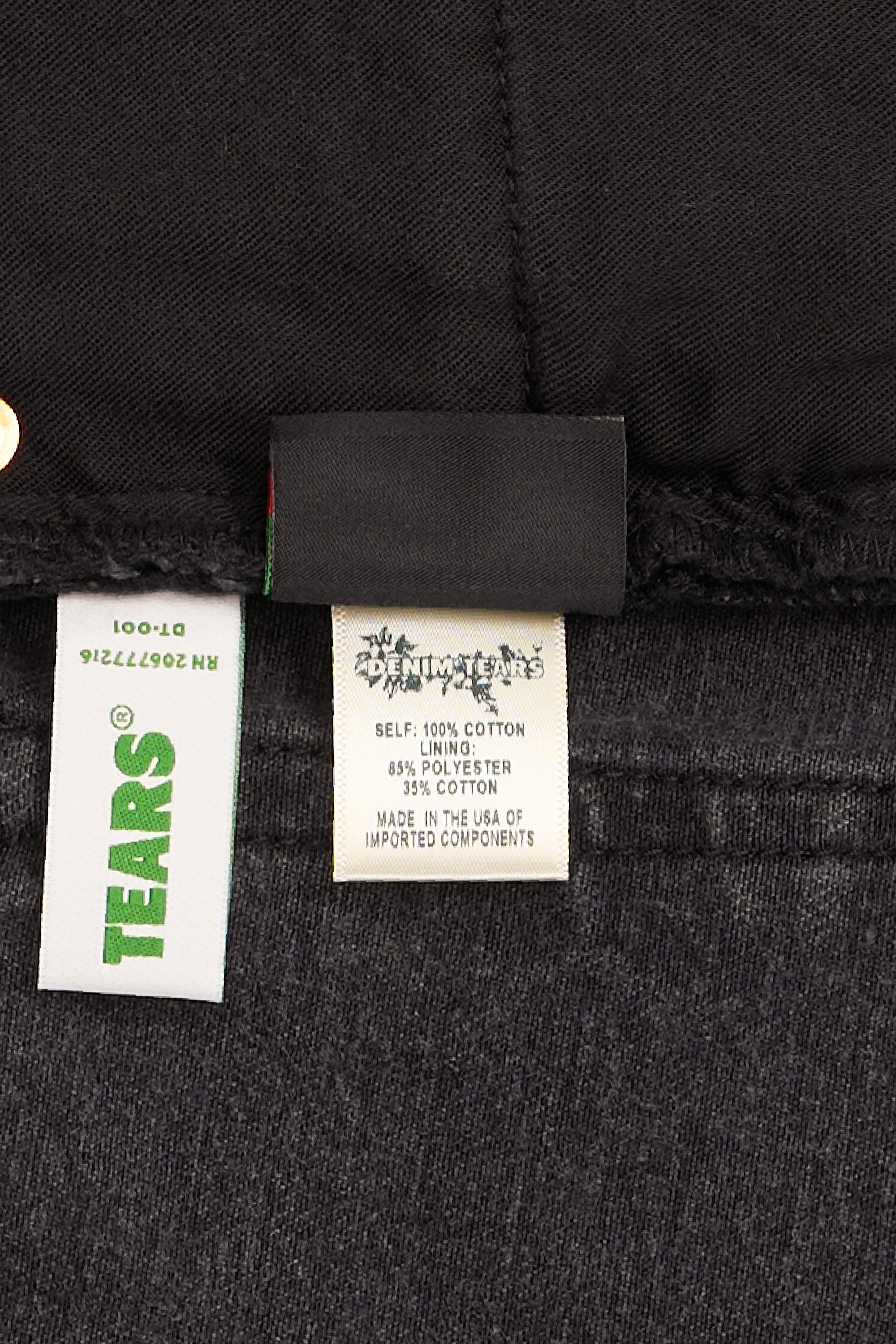 Mono Cotton Wreath Denim Shorts Black