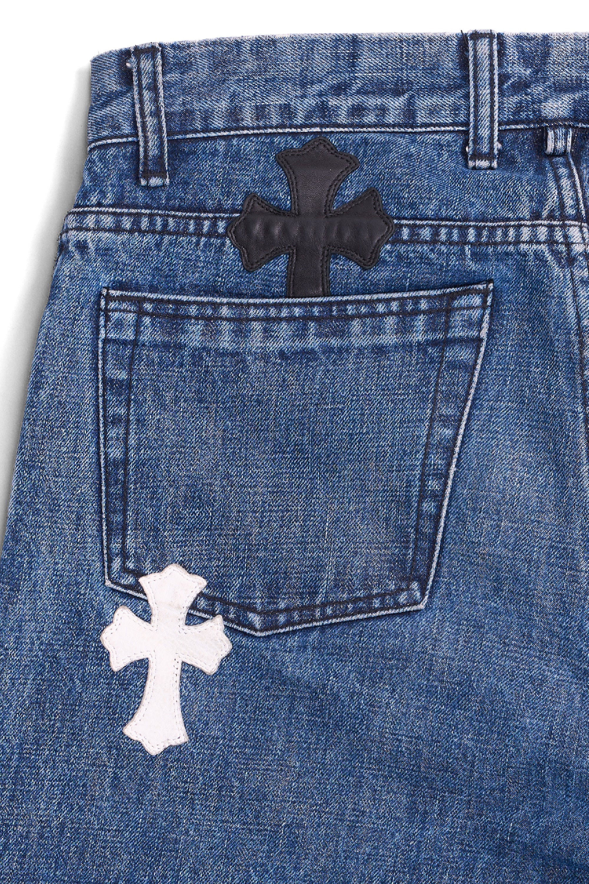 Cross Patch Fleur Knee Jeans Blue