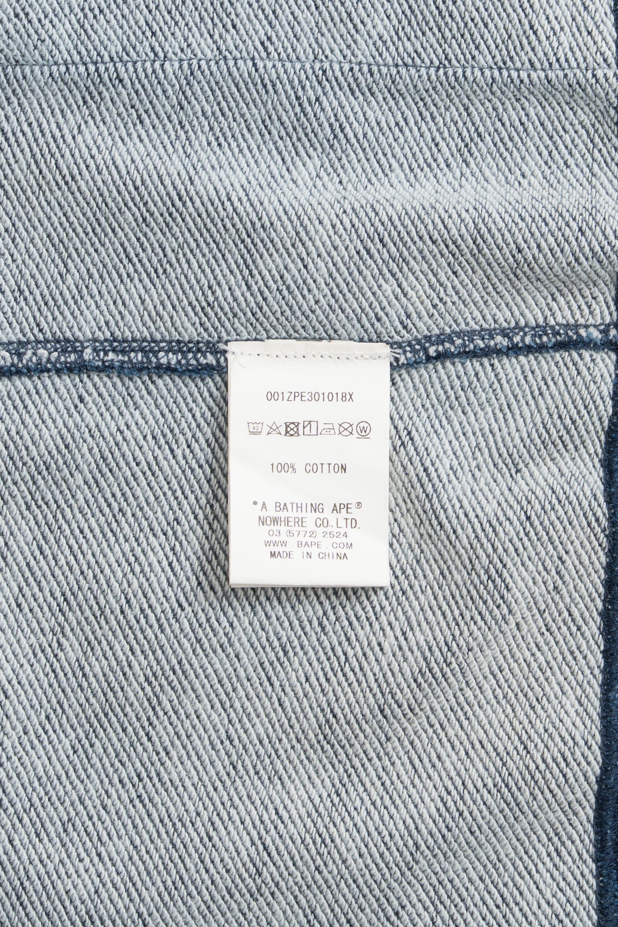 Indigo Shark Button Hoodie Indigo