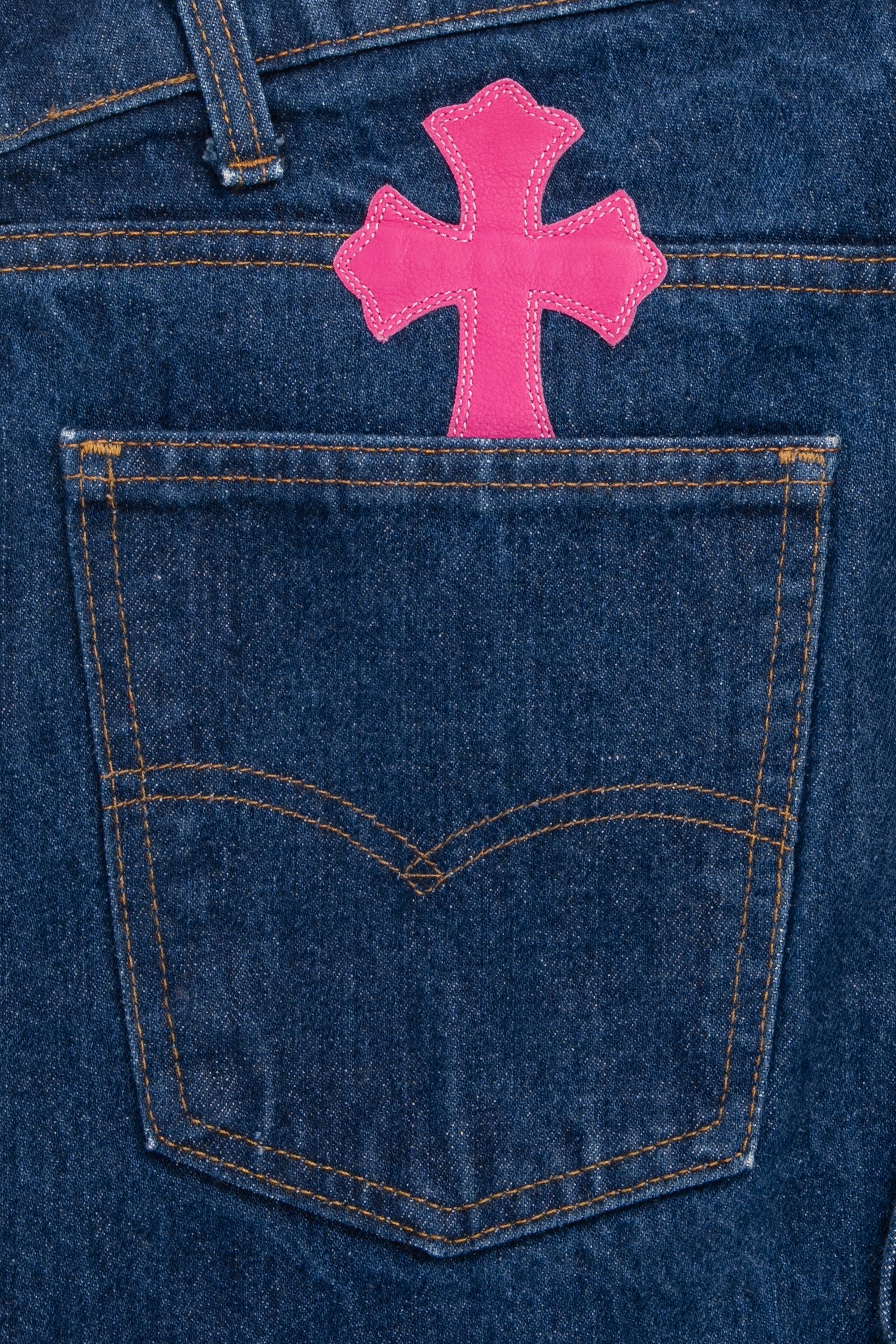 Levi's 505 Miami Cross Patch Jeans Blue/Pink
