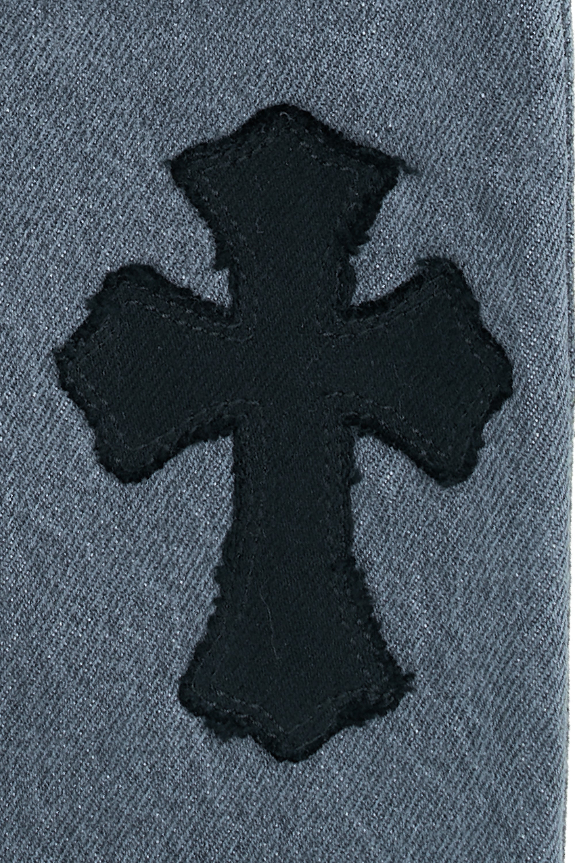 Levi's 501 Denim & Leather Cross Patch with Silver Cross Jeans Black