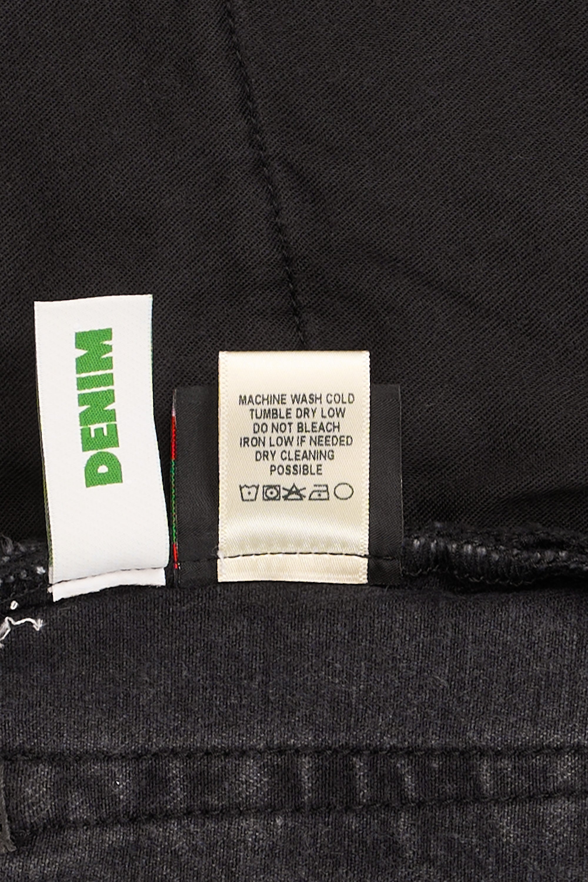 Mono Cotton Wreath Denim Shorts Black