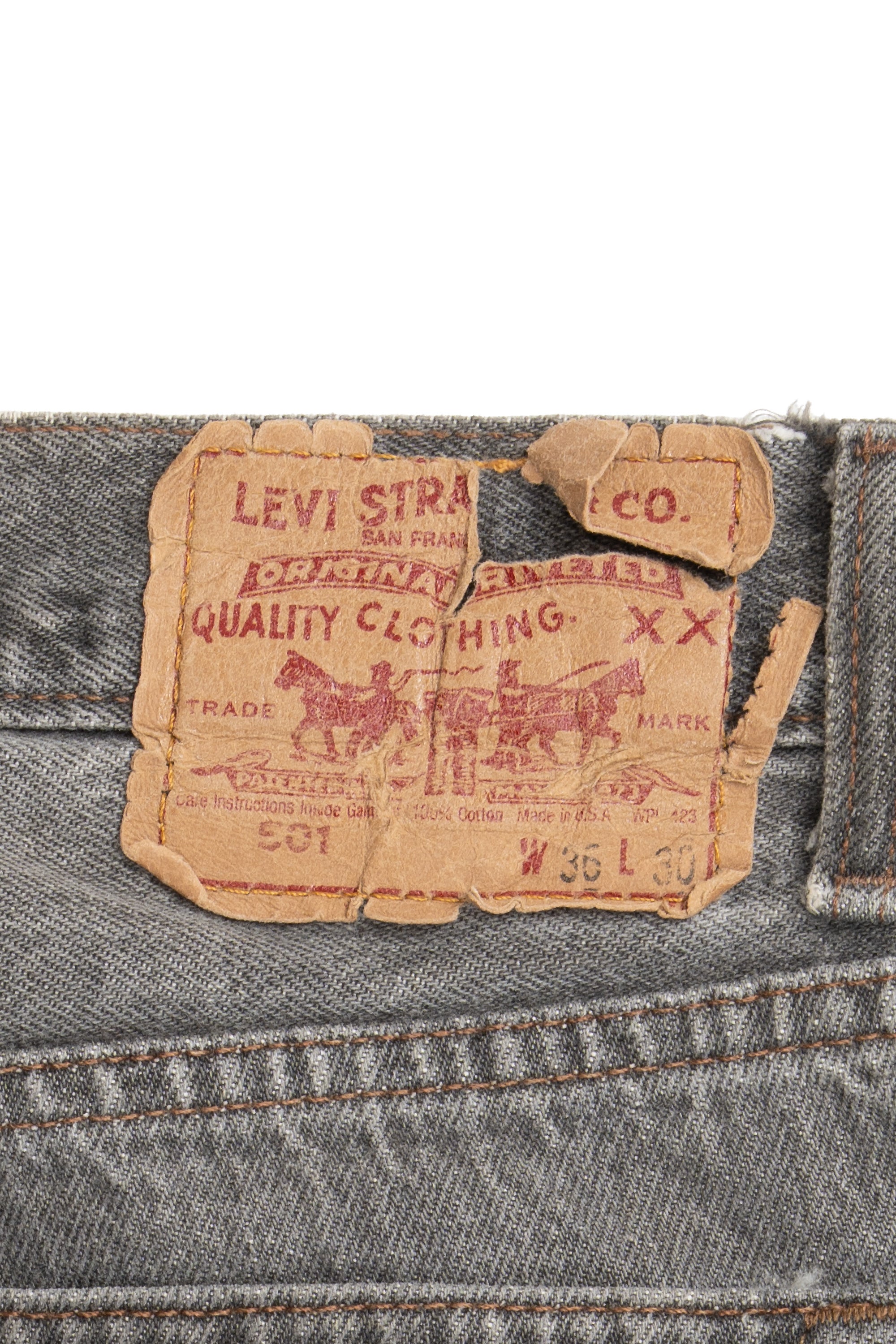 Levi's 501 Denim, Leather Cross Patch with Silver Cross Jeans Black