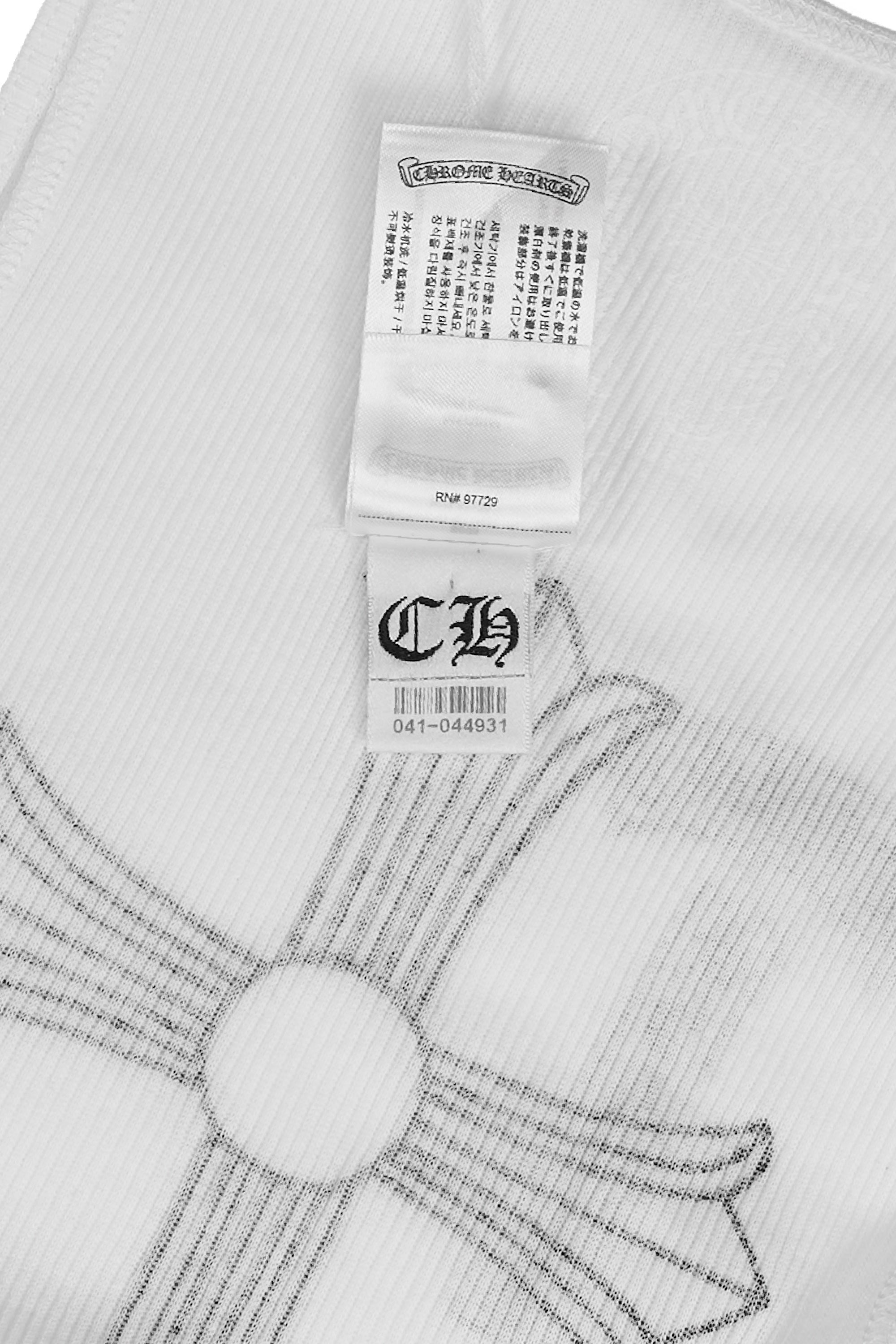 T-Bar, Cross Logo  Rib Tank White