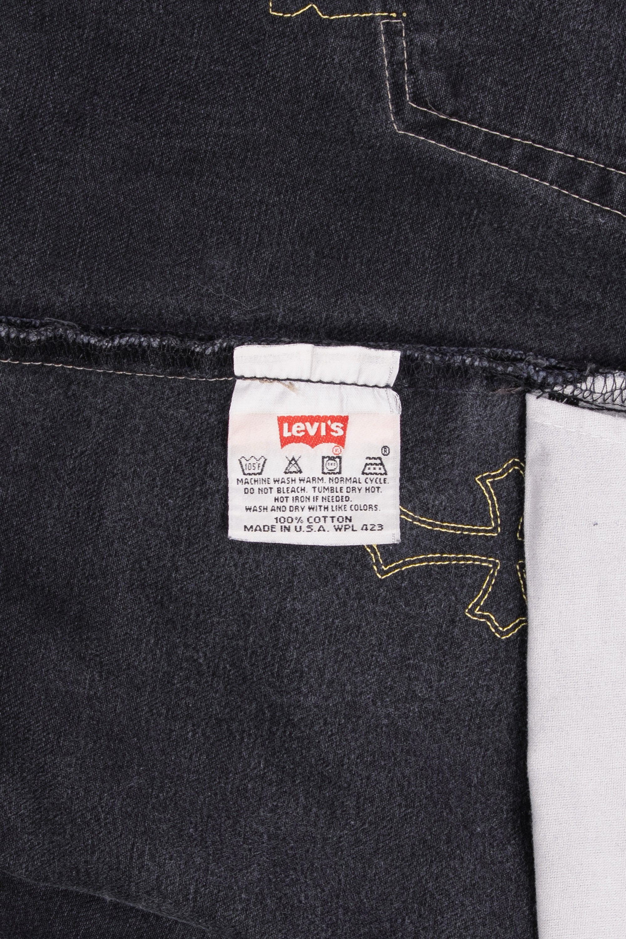 Levi's 501 Exclusive New York Cross Patch Jeans Black