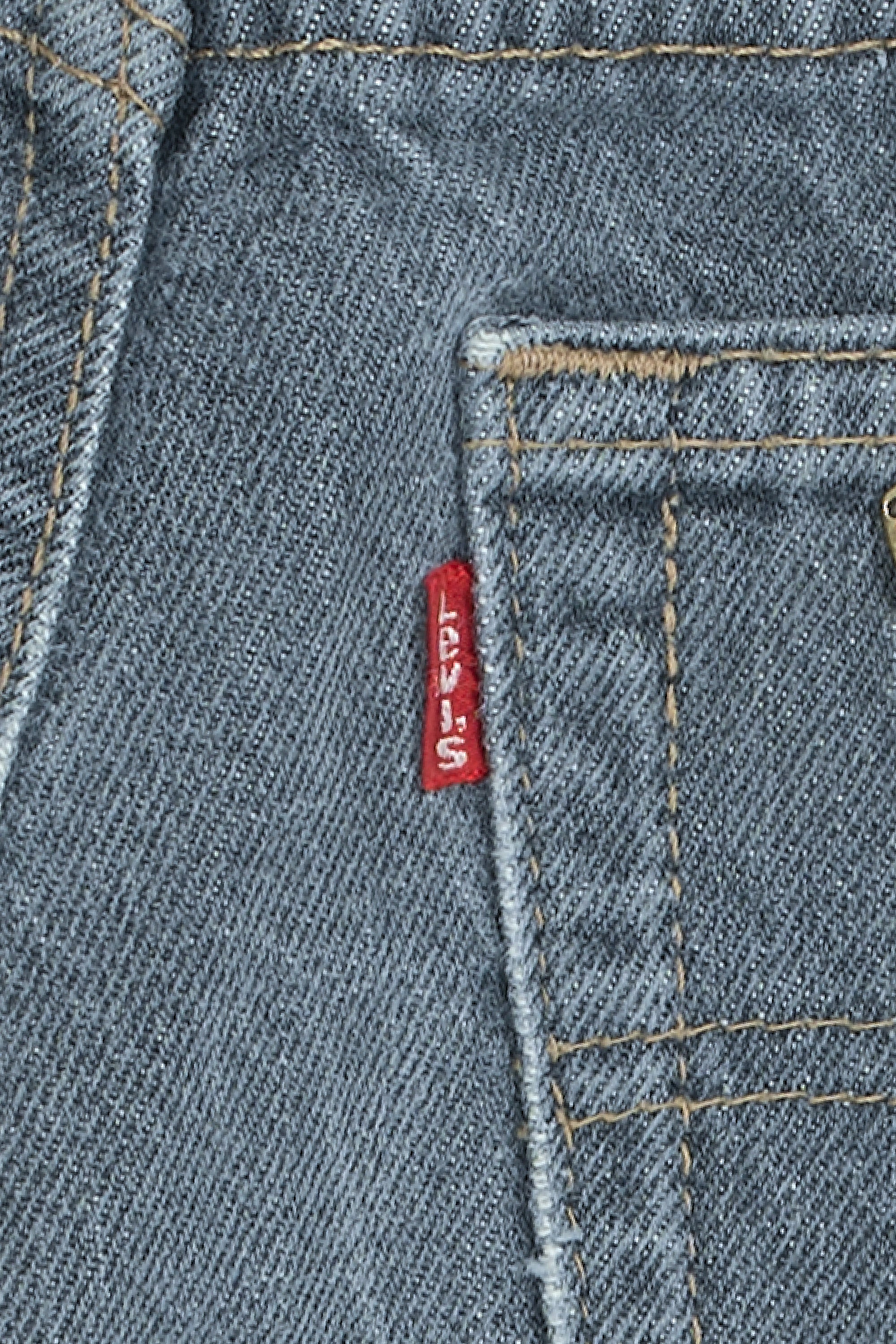 Levi's 501 Denim & Leather Cross Patch with Silver Cross Jeans Black