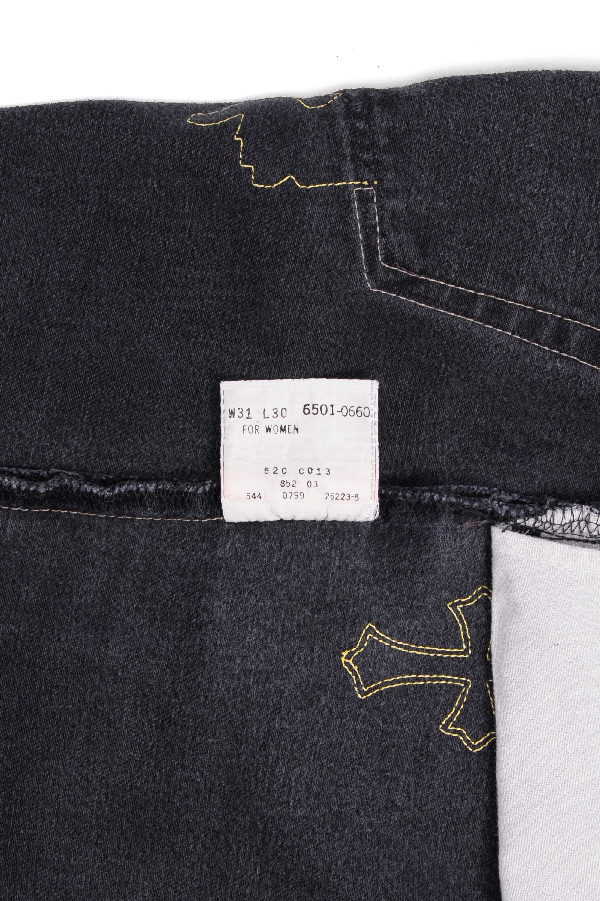 Levi's 501 Exclusive New York Cross Patch Jeans Black