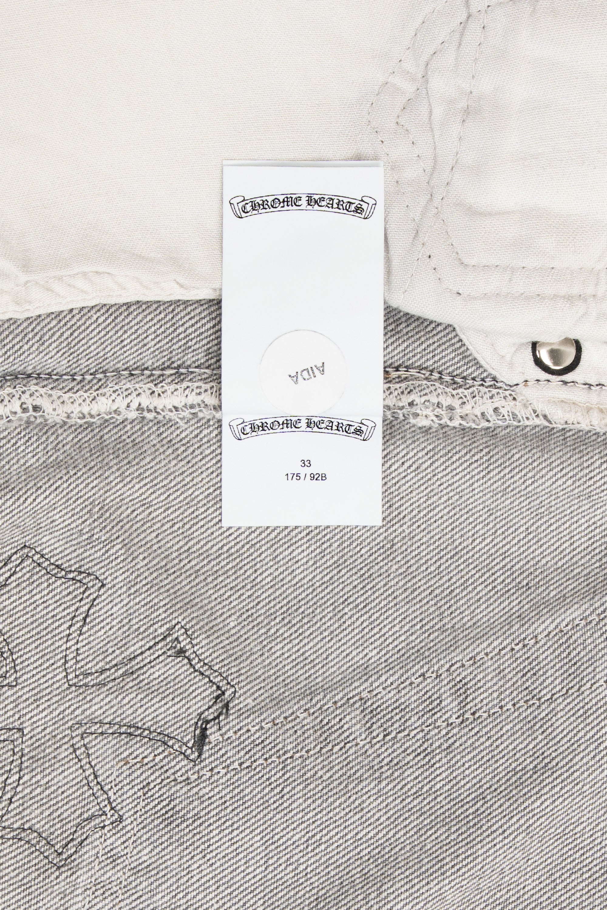 Levi's 501 Denim, Leather Cross Patch with Silver Cross Jeans Black